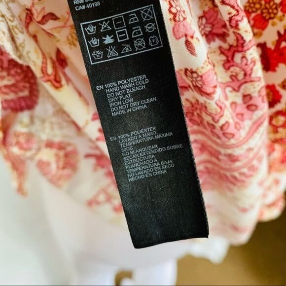 Forever 21 Y2K Paisley Floral Orange Multi Color Button Dress Size M - Picture 7 of 10
